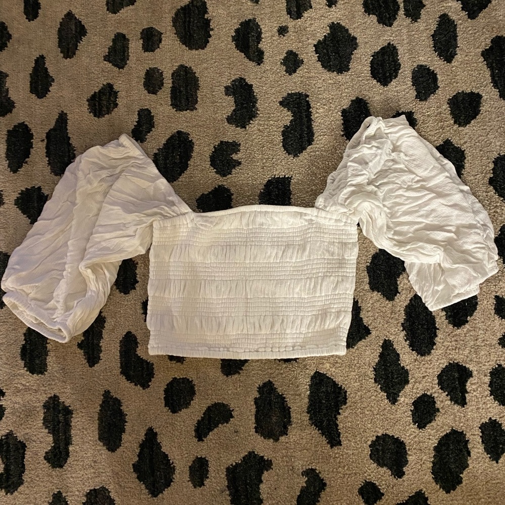 F21 White Crop top